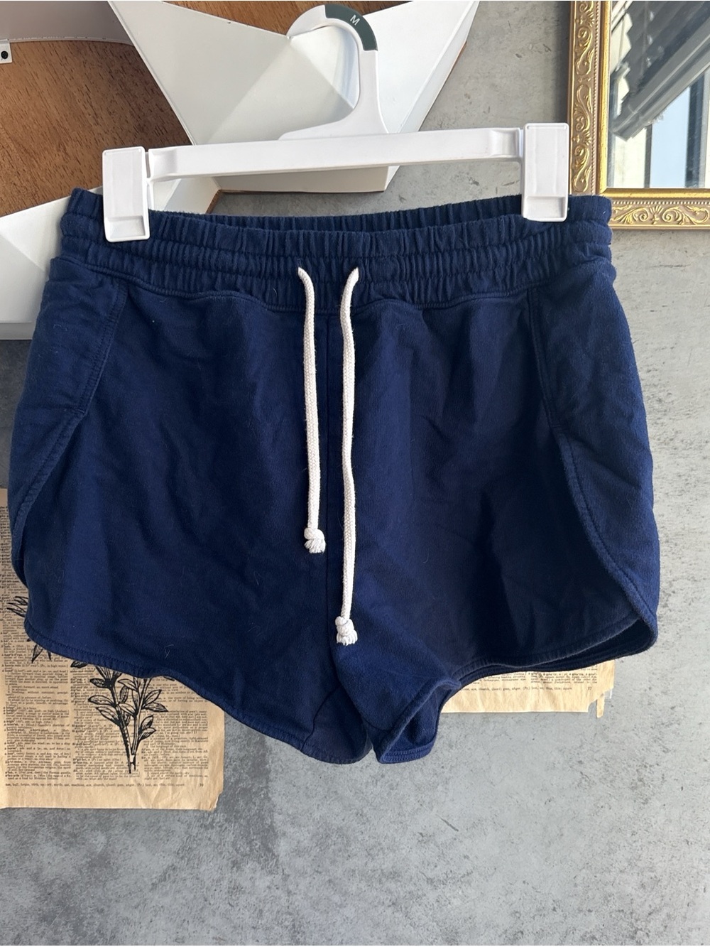 aerie Navy Blue Drawstring Athletic Shorts